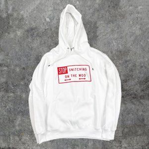VLONE | Shirts | Vlone X Pop Smoke Stop Snitching Red On White Hoodie  Sweatshirt | Poshmark